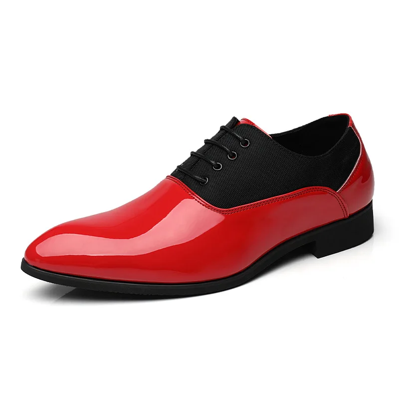 Office Men Dress Shoes  New patent leather Men Formal Shoes Leather Luxury Fashion Groom Wedding Shoes Men Oxford Shoes Dress 48