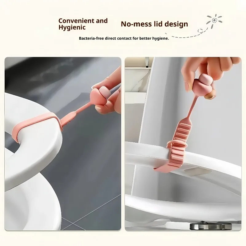 Toilet Flipper Silicone Lift Toilet Lid Toilet Seat Pull Ring Sanitary and Anti Dirt Hand Bathroom Seat Lifter Accessories 1/4pc - Detail 1