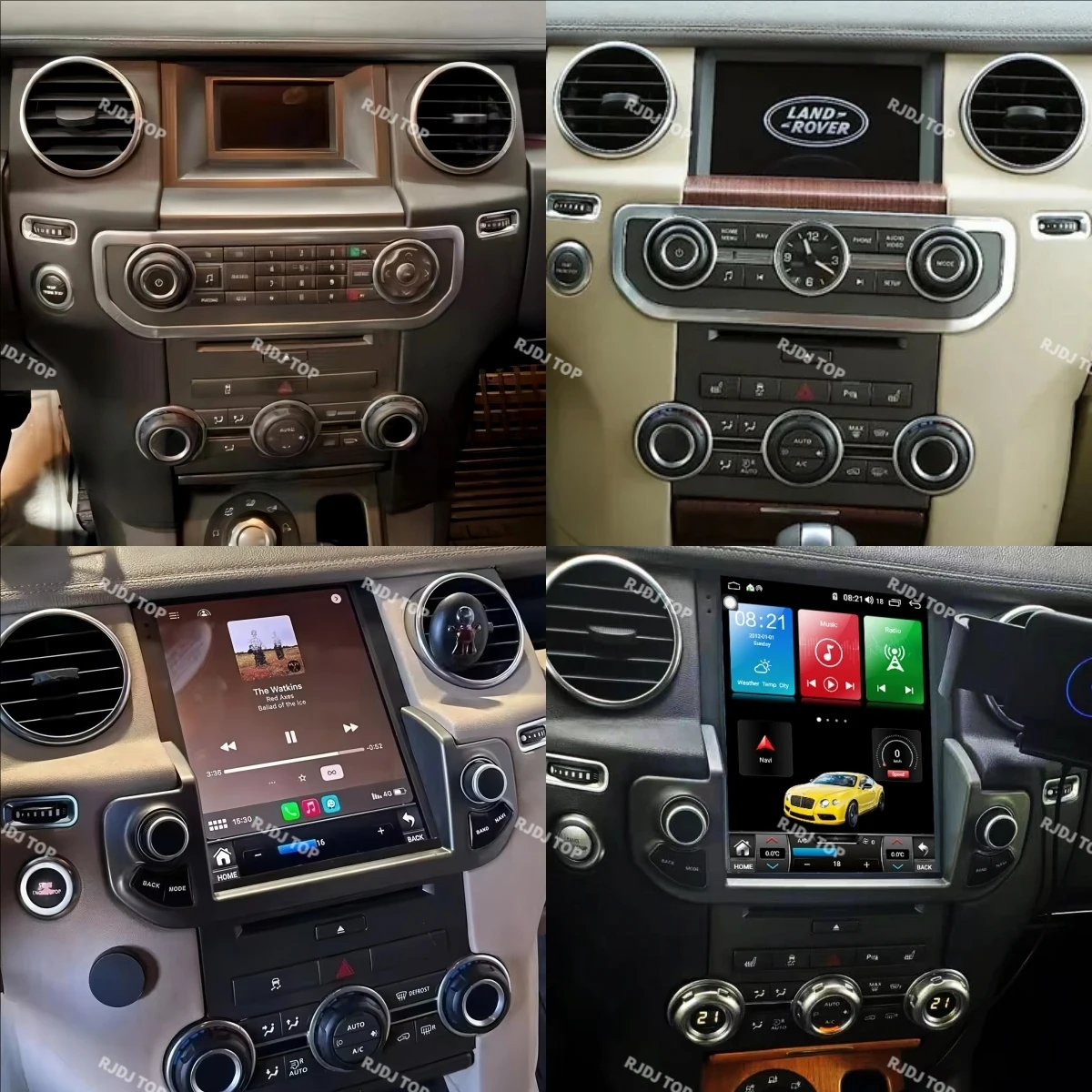 Car Radio For Land Rover Discovery 4 LR4 2009-2016 CarPlay Android Auto Automotive multimedia Tesla Style Bluetooth 4G GPS WIFI