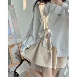Design Sense Niche Irregular Hoodie for Women 2023 Spring and Autumn New Lazy Style Long Sleeved Loose Student Top Ins