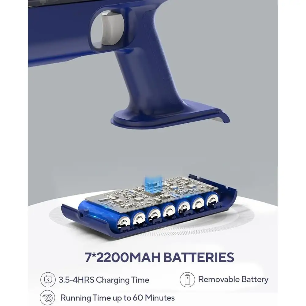 무선 진공 청소기 38000Pa 450W 브러시리스 모터 60분 런타임 LED 터치 스크린 8in1 휴대용 스틱 고효율 HEPA