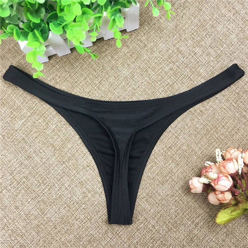 Hot Sale Women Sexy Bottoms Black Tanga Swimsuit Bikini Swimwear Cheeky Thong V Swim Trunks Brazillian Swimsuit Swim Shorts 2022