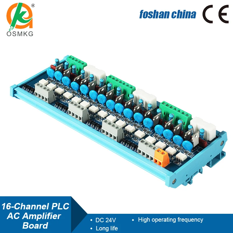 PLC 16 Channel  SCR AC Amplifier Module Non-Contact Optocoupler Isolation Board for Solenoid Valve