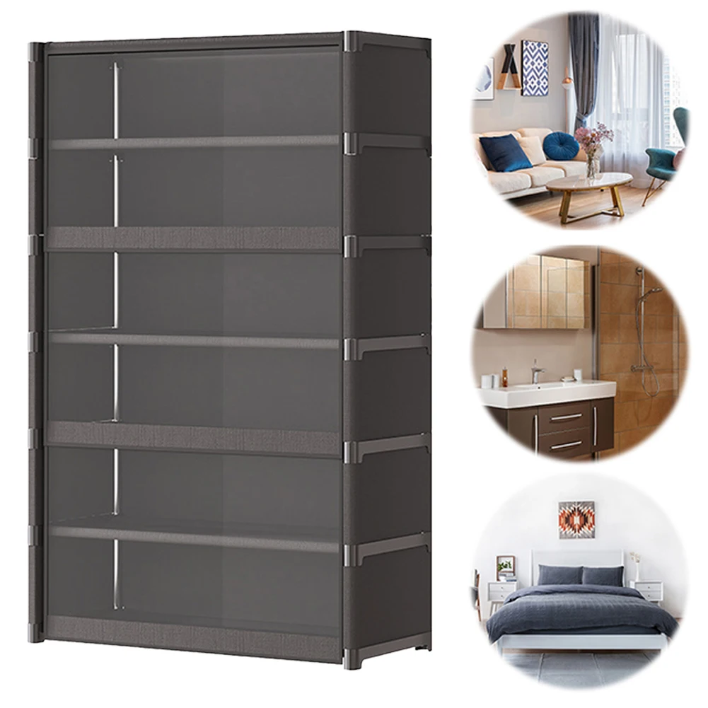 

NEW 7 Tiers Shoe Rack Organizer with Lid Storage Containers Bin with Clear Flip Door Shoe Storage Shelf Cabinet for Bags Toys Bo