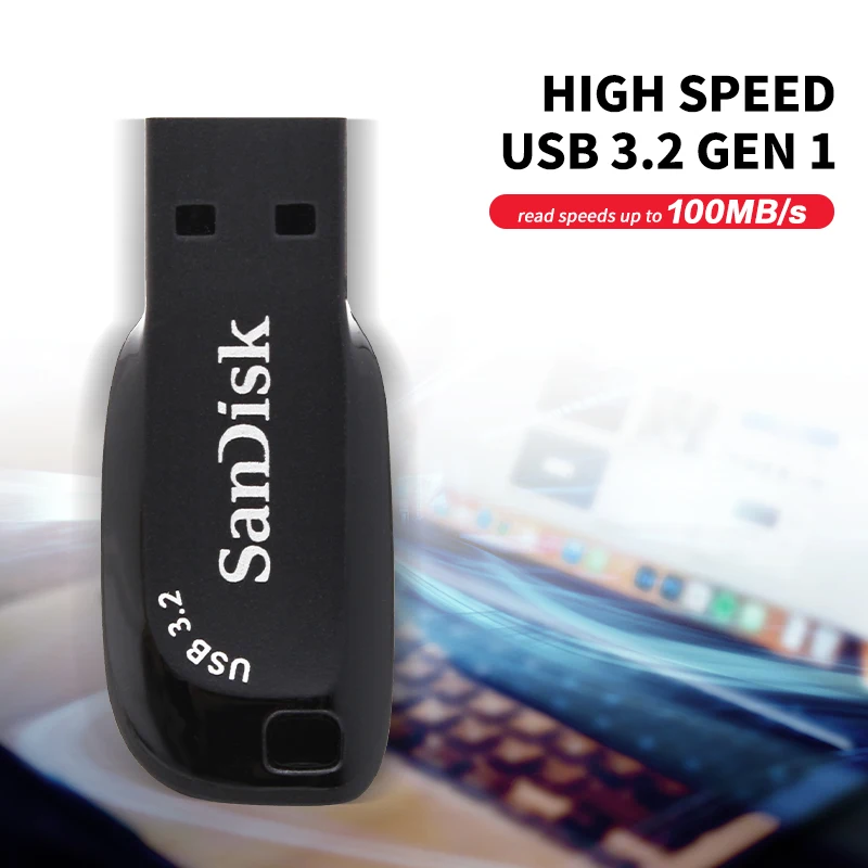 SanDisk USB3.2 Gen1 флэш-накопитель 512 ГБ 256 ГБ 128 ГБ 64 ГБ Ultra Shift CZ410 флэш-накопитель черный USB-диск для настольного ноутбука
