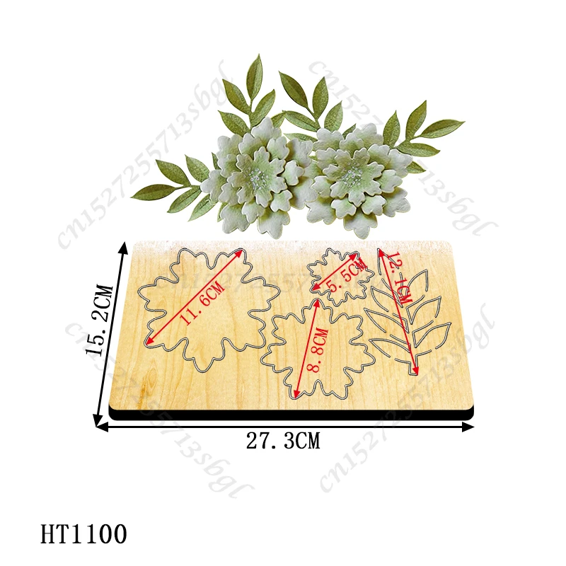 Wykrojniki do kwiatów-nowa matryca do cięcia 2022 i drewniana forma, HT1100 nadaje się do zwykłej maszyny do cięcia matryc na rynku.