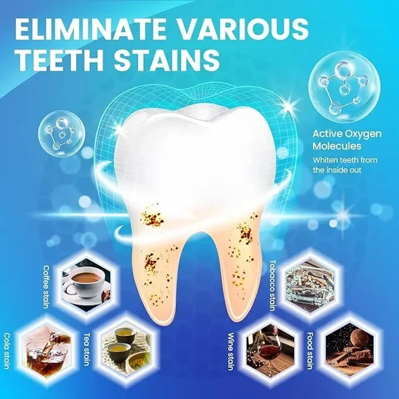 Teeth Whiten Toothpaste Fast Remove Plaque Smoke Coffee Tea Stains Clean Oral Hygiene Fresh Breath Bleaching Dental Tools Care