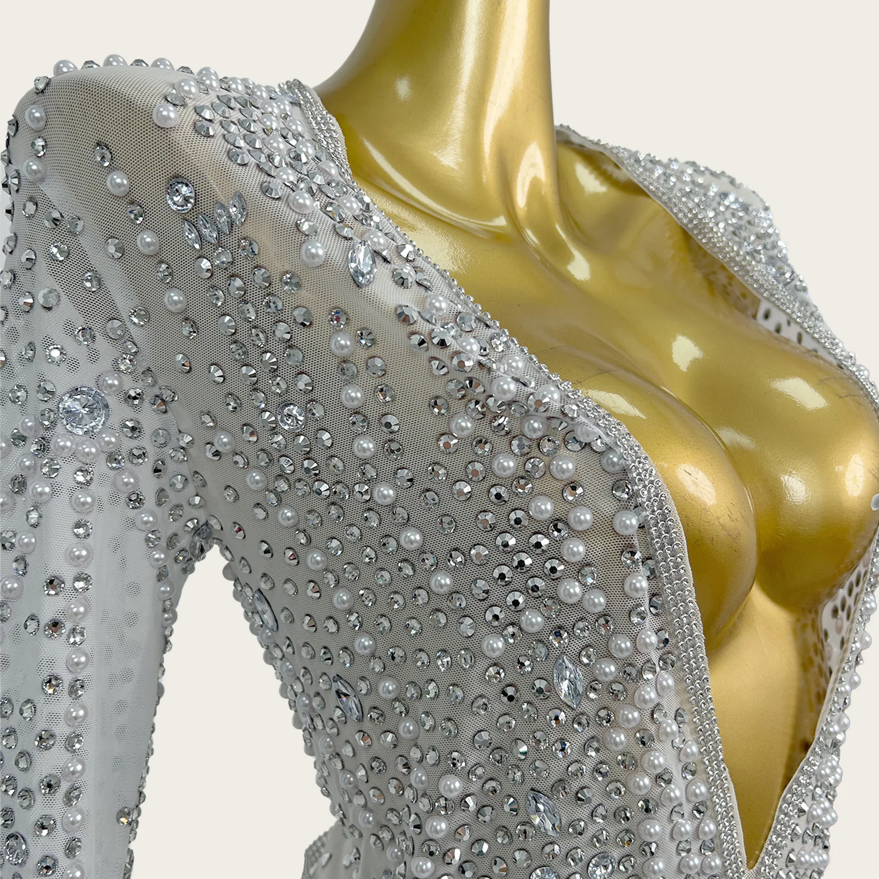 Luksusowa, seksowna sukienka tutu z głębokim dekoltem w serek, idealna na urodziny, imprezę, do baru, klubu nocnego, seksowny strój, mini sukienki z perłami, Babi