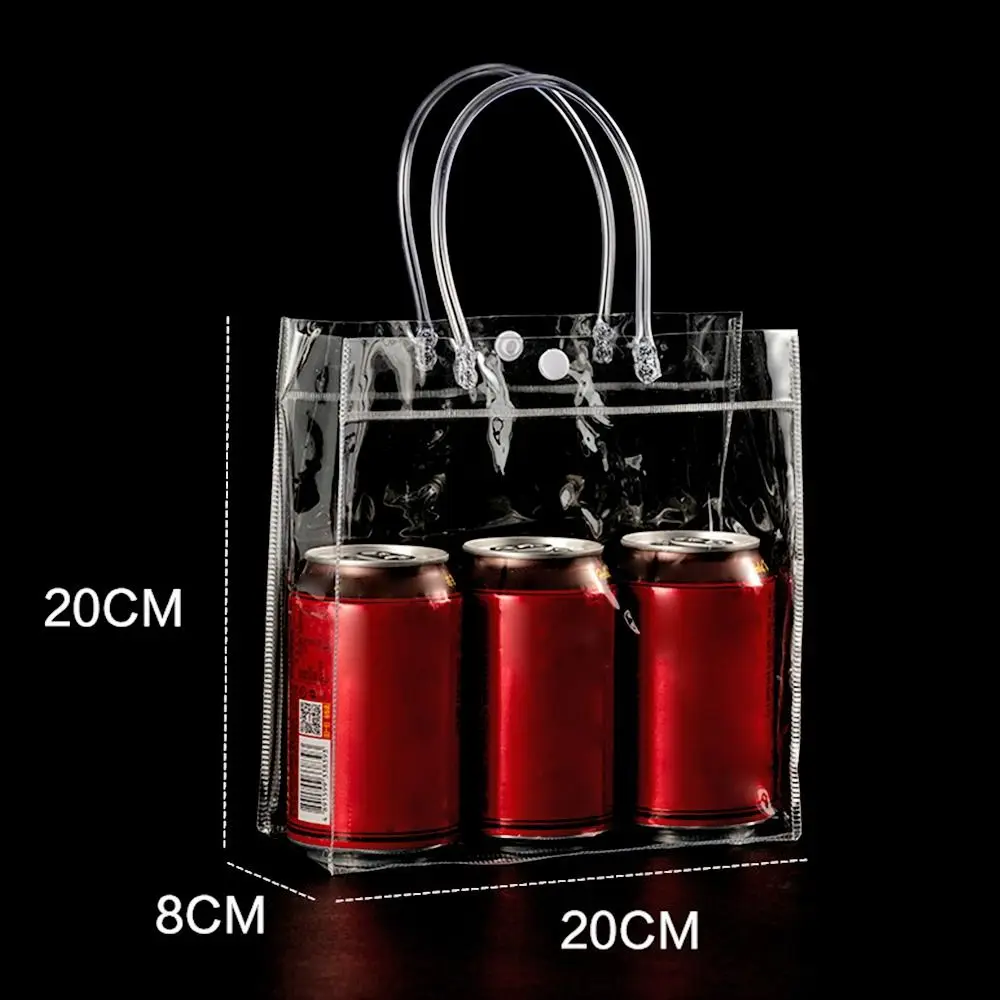 The New Transparent PVC Handbag Large Capacity Multi-purpose Gift Bag Plastic Candy Bag Party