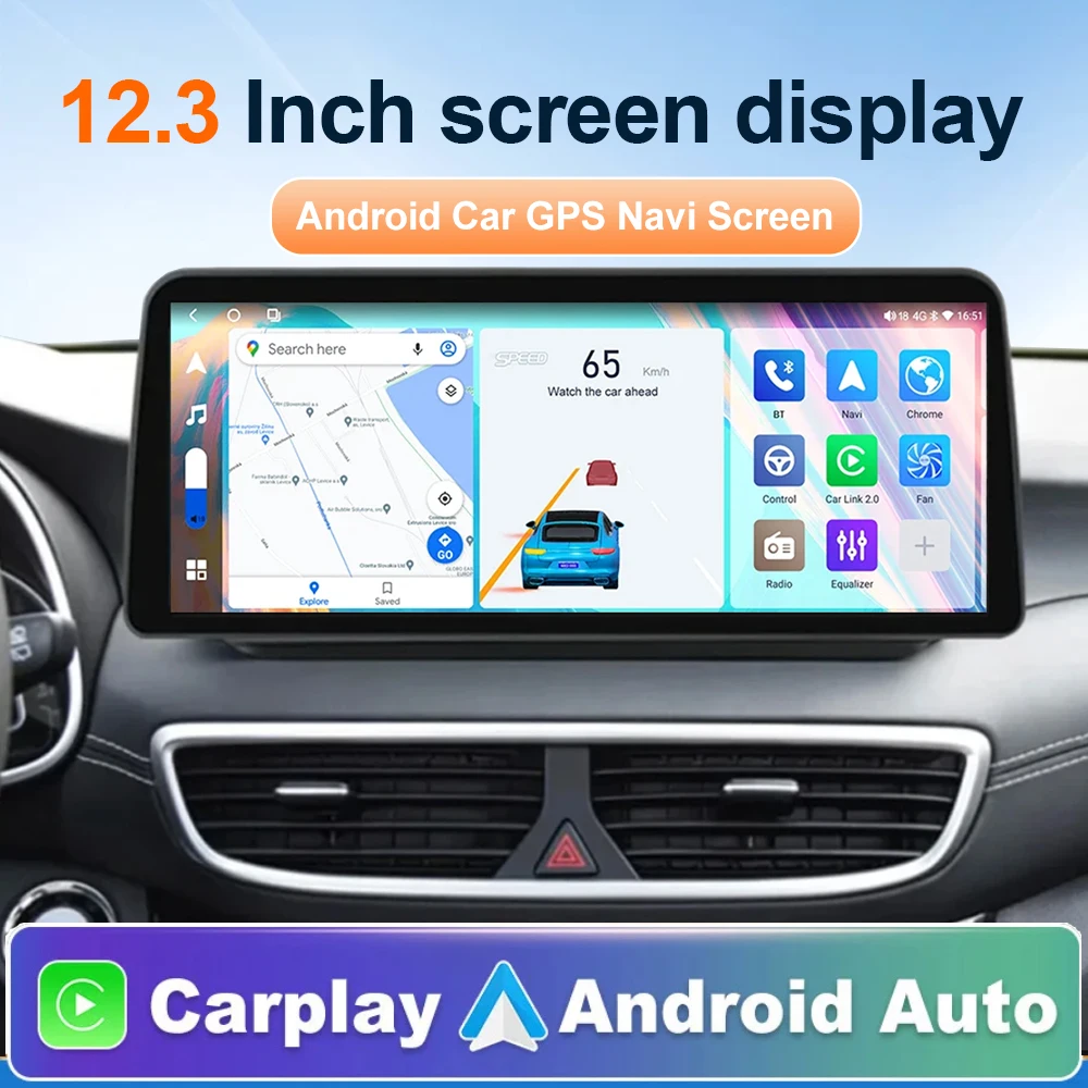 

Мультимедийный проигрыватель для HYUNDAI TUCSON IX35, 12,3 дюйма, 8 + 256 ГБ, Android 13, GPS-навигация