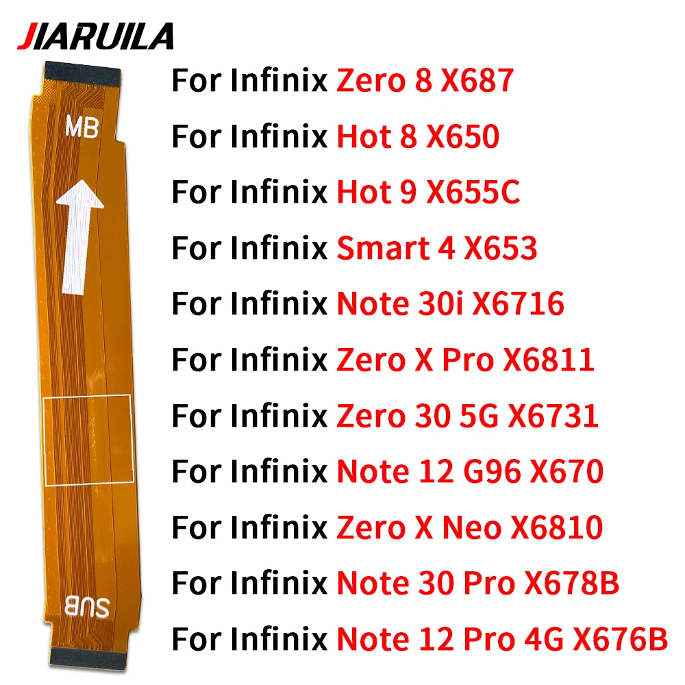 Main Board Flex For Infinix Hot Note Smart Zero 4 8 9 12 30 30i X Pro Neo 4G 5G Series Motherboard Connector Flex Cable