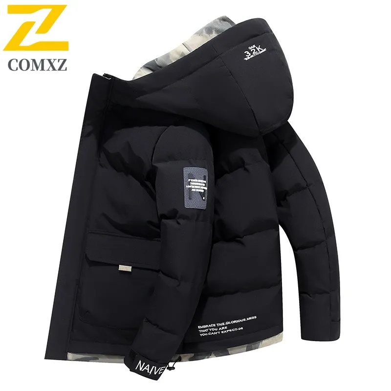 

Hoodie Man Autumn Winter Plus Velvet Fashion Vintage Trend Jacket Male Casual All Match Cotton Coat Clothing Comfort Streetwear