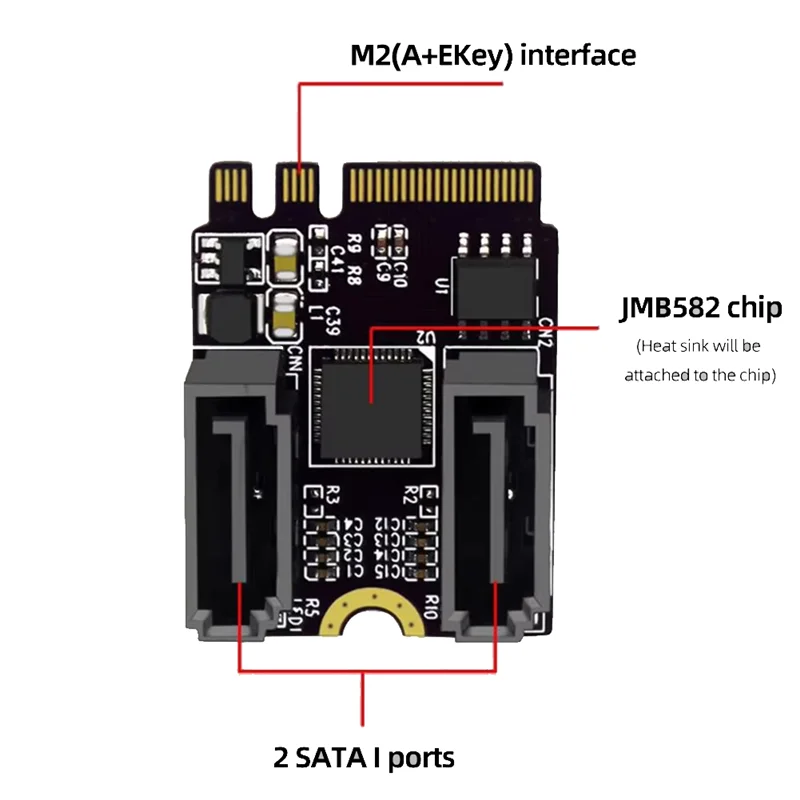 

A19E-5PCS Карта расширения M2 к SATA3.0 PCI-E3.0 КЛЮЧ A+ E WIFI M.2 к SATA Адаптер карты расширения без установки драйвера