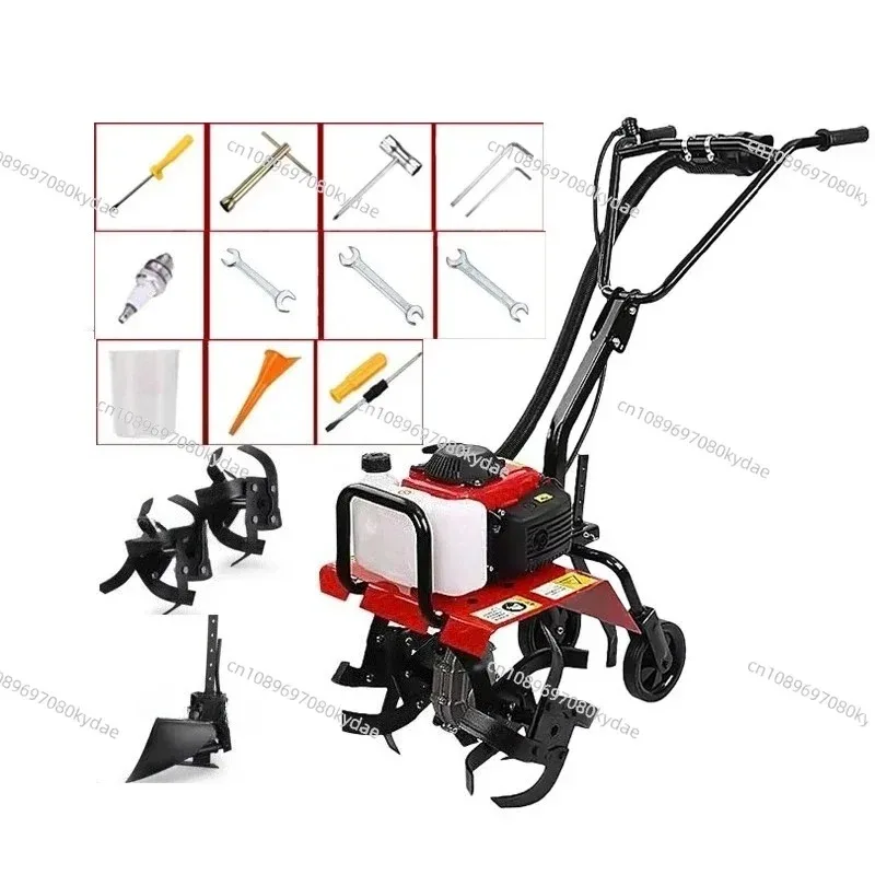 Small Gas-oline Tiller Farm Agriculture Rotary Tillage Machine Loosening/trenching/weeding/fertilizing/turning Soil Cultivator