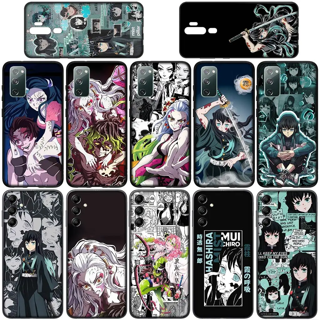 Demon Slayer Daki Gyutaro Muichiro Tokito Cover Phone Case for OPPO A17 A15 A16 A53 A54 A96 A95 A94 A74 A78 A58 A38 A57 4G 5G