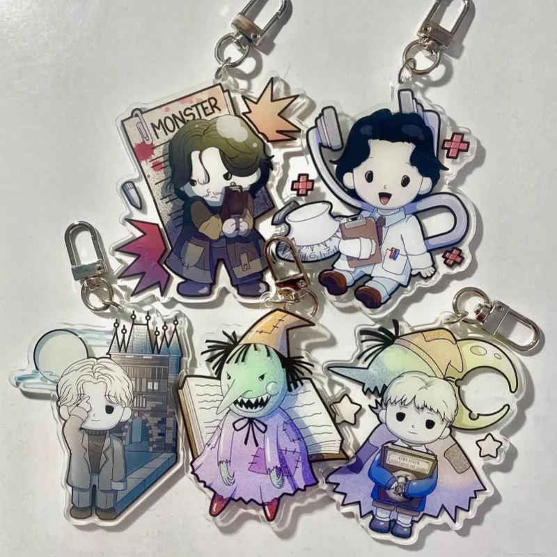 Llavero de acrílico de anime Monster, colgante Q Version Chibi de Johan Liebert y Kenzo Tenma, adorno para bolso, regalo coleccionable de manga