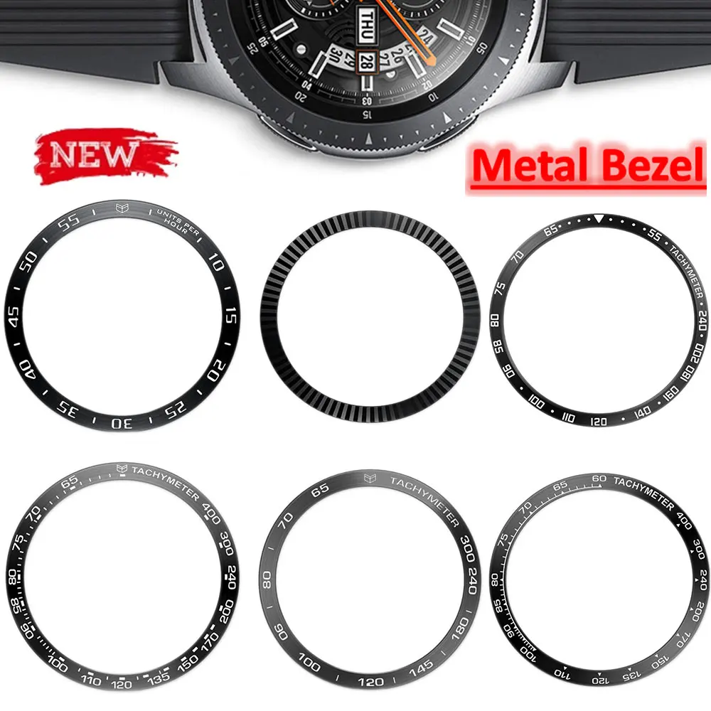 Metal Bezel Ring For Samsung Galaxy Watch 46mm/Gear S3 frontier Stainless Steel Anti-scratch Ring for Huawei Watch GT2 46mm