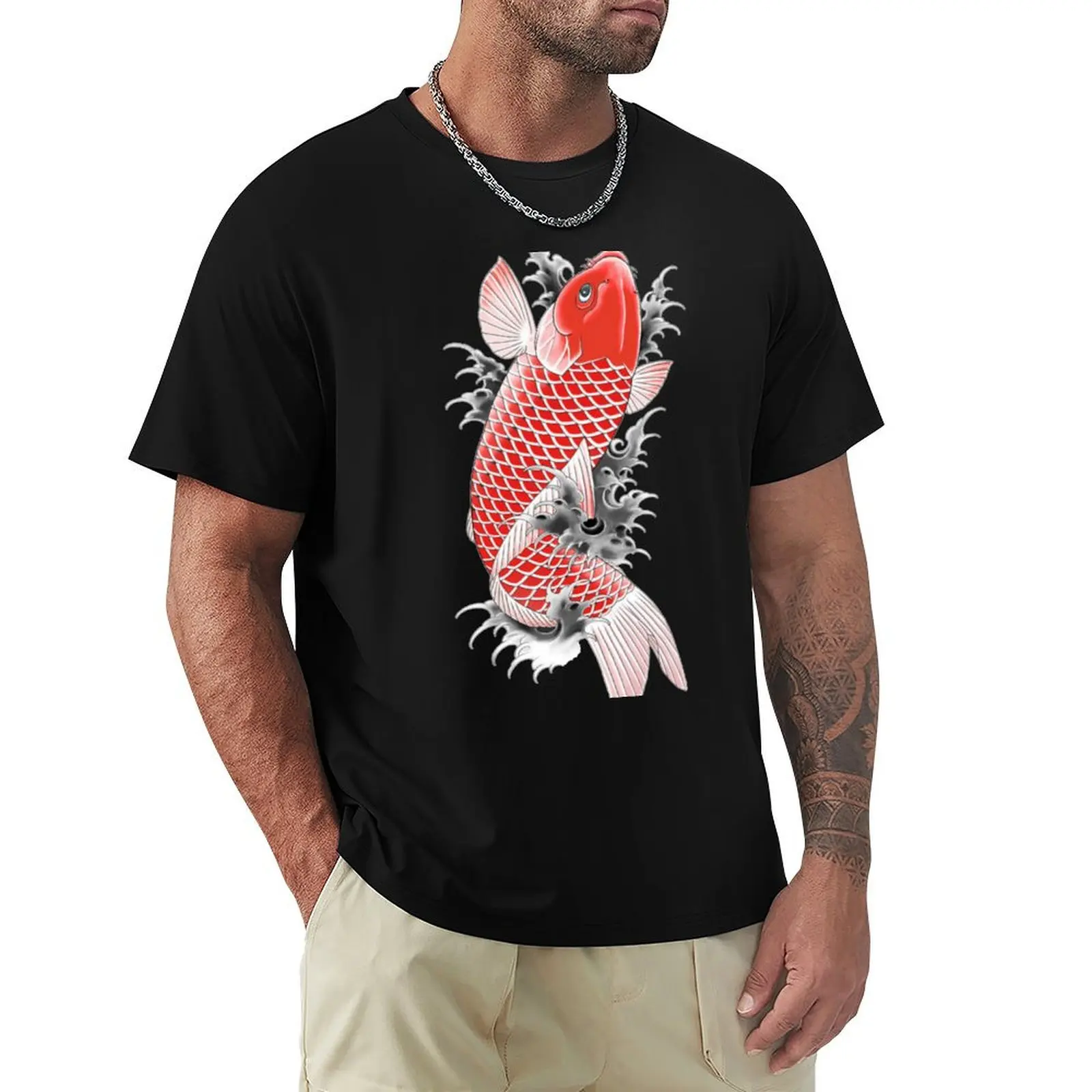 Akira Nishikiyama Koi Yakuza T-Shirt Fitness Training Breathable Tee