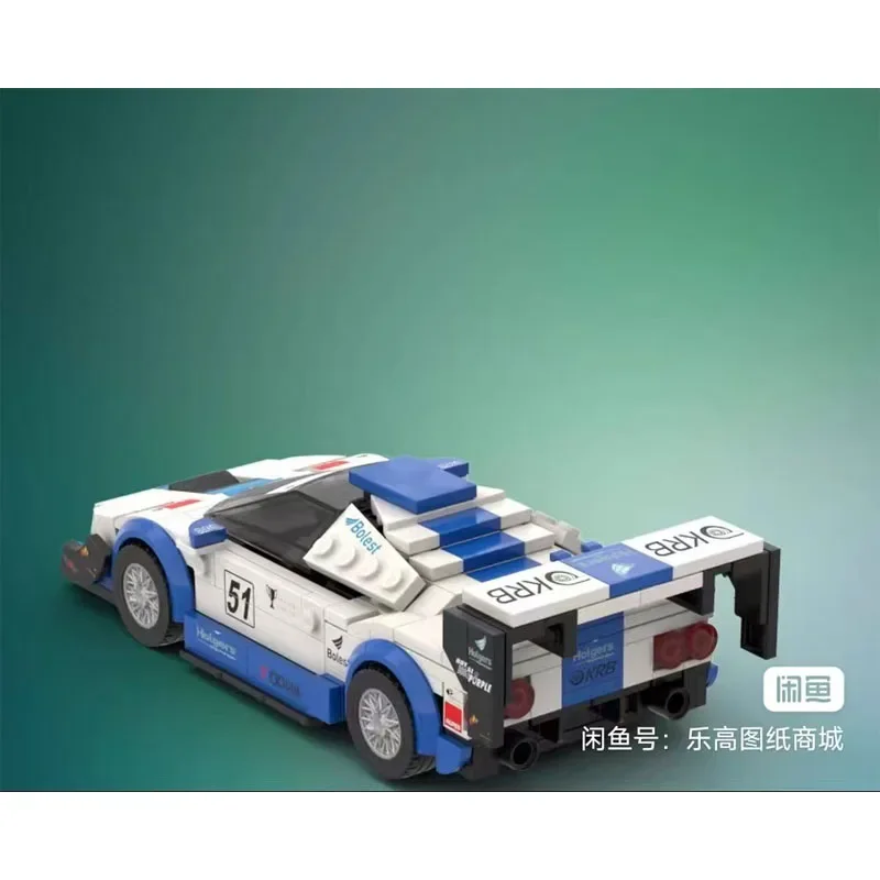 MOC-196686NewClassic Iconic Sports Racing Car Building Block Model، 302Parts، لعبة مكعبات بناء عيد ميلاد الأولاد والأطفال هدية
