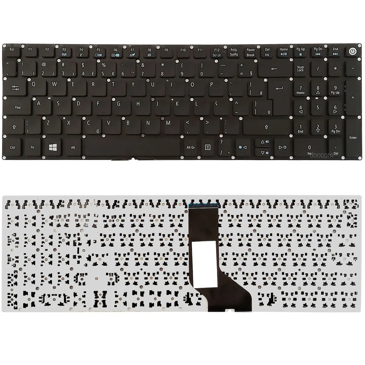 Compatible Keyboard Notebook Acer Aezrtg00210 K50-30 Es1-523g E5-573t Es1-732-p98p Nsk-re1sq A315-31 Layout BR ABNT2