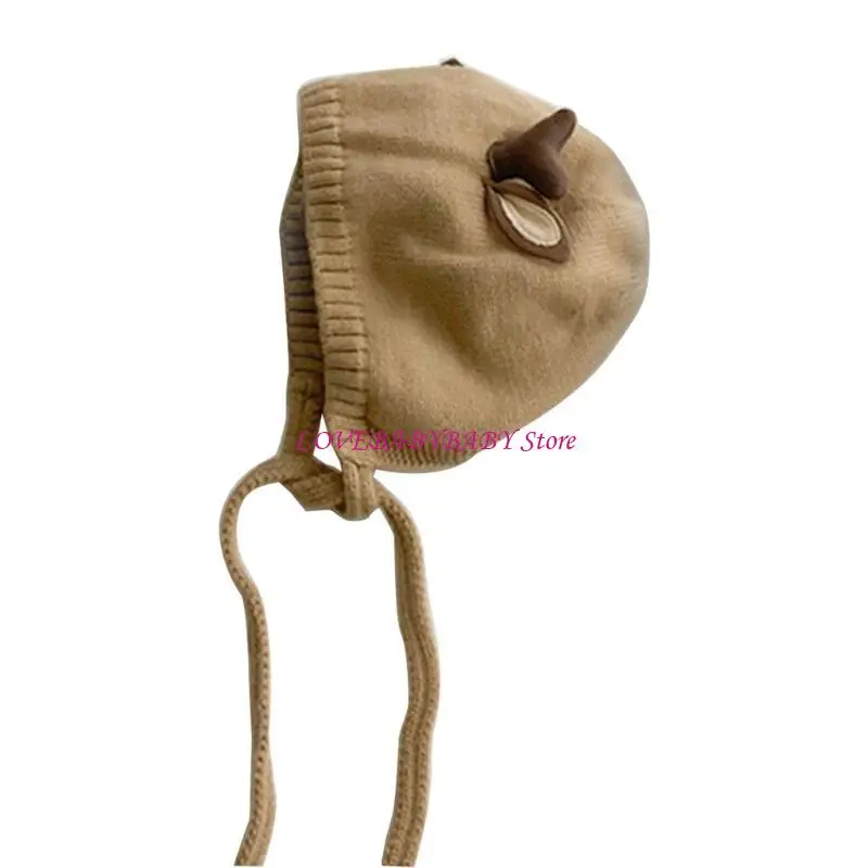 

Soft and Warm Baby Bonnet Lovely Deer Horns Kids Beanie for Boys and Girls 4XBC