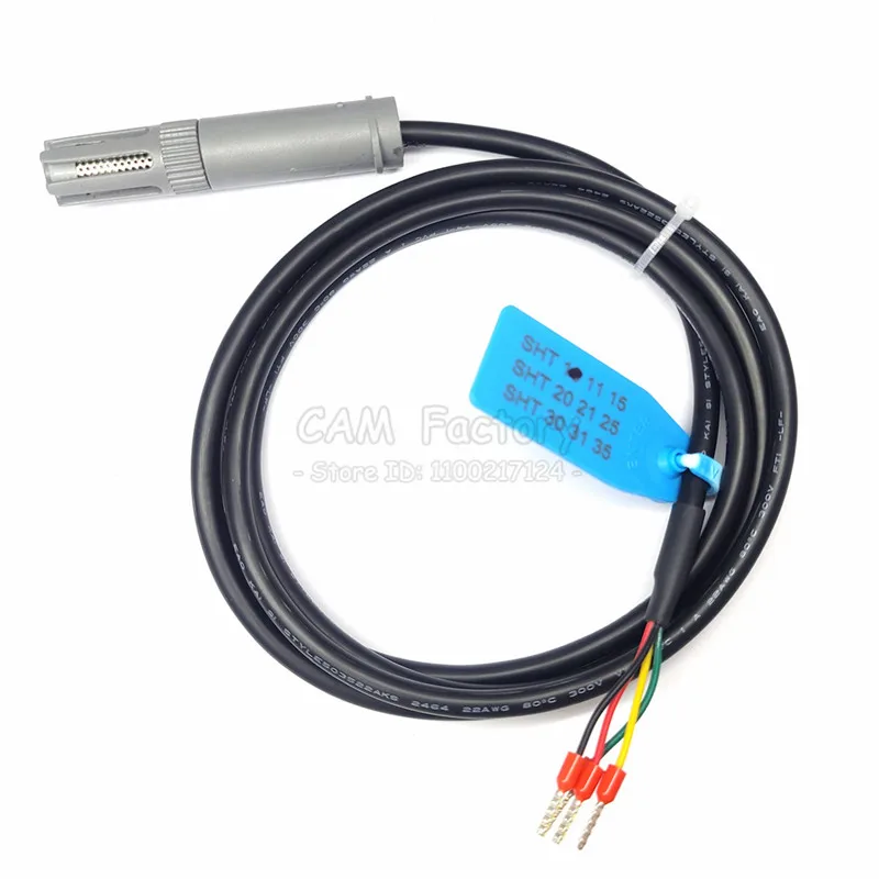 

SHT10 Temperature Sensor Probe Cable High Precision Humidity Waterproof I2C Air Gas Sensor Monitor 1M with Fixed Seat 1M I2C