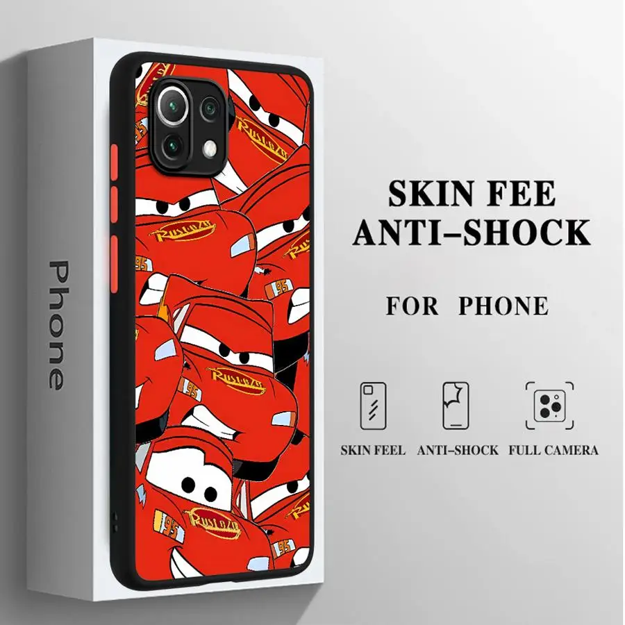 Disney Lightning McQueen Cool Phone Case for Xiaomi Poco X3 Pro M3 M5 M5s X3 NFC X4 GT X5 Pro C40 F3 C50 C51 Back Matte Cover