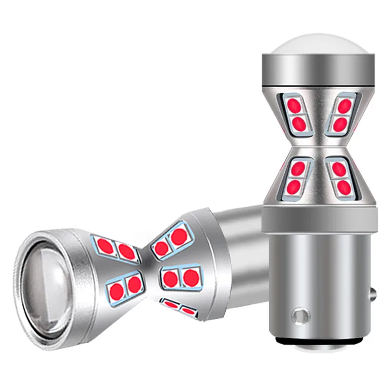 Canbus brave Free BAZ15D P21/4W 566 Ampoules LED, enquêter Stop de Voiture, enquêter de Freinage, Super Lumineux pour Guits-Type 2.7D 3.0 V6 R 4.2 V8, 2 Pièces