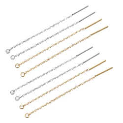 10Pcs 8/13cm Stainless Steel Long Tassel Chain Drop Earrings Ear Line Earring Chain For DIY Jewelry Making Findings Accessories