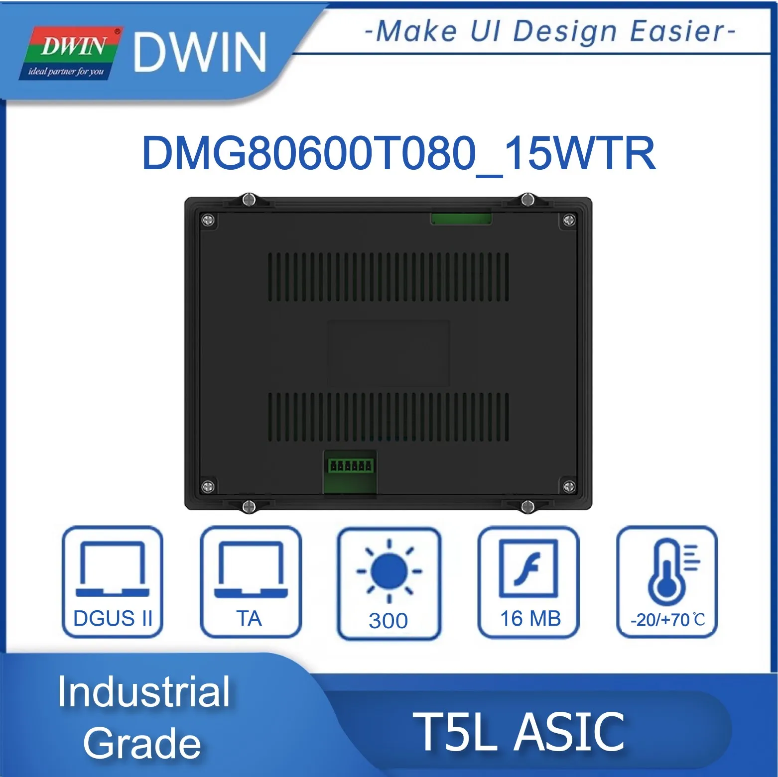 Hot Sale DWIN LCD TFT Display 8.0 Inch 800*600 HMI 16.7M Colors TN Industial Grade Touch Screen Panel