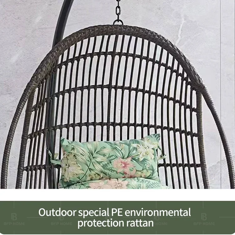 BFP Home High Outdoor End Egg Chair Set Furniture Rattan Garden Sets Leisure Patio Furniture Sofa Set