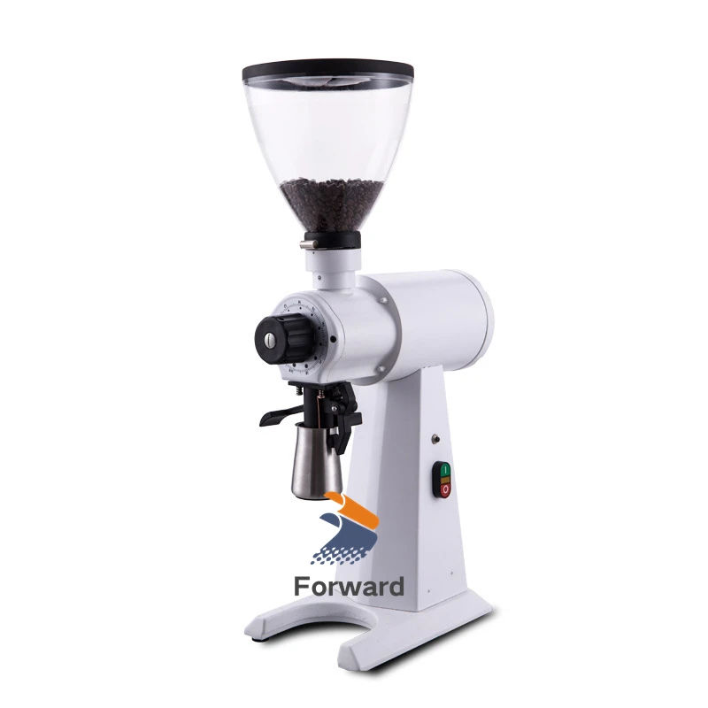 Electric Coffee Grinder 98mm Flat Burr Stainless Steel 250g Hopper 1000W Power Commercial Use Espresso Grinder LED Display