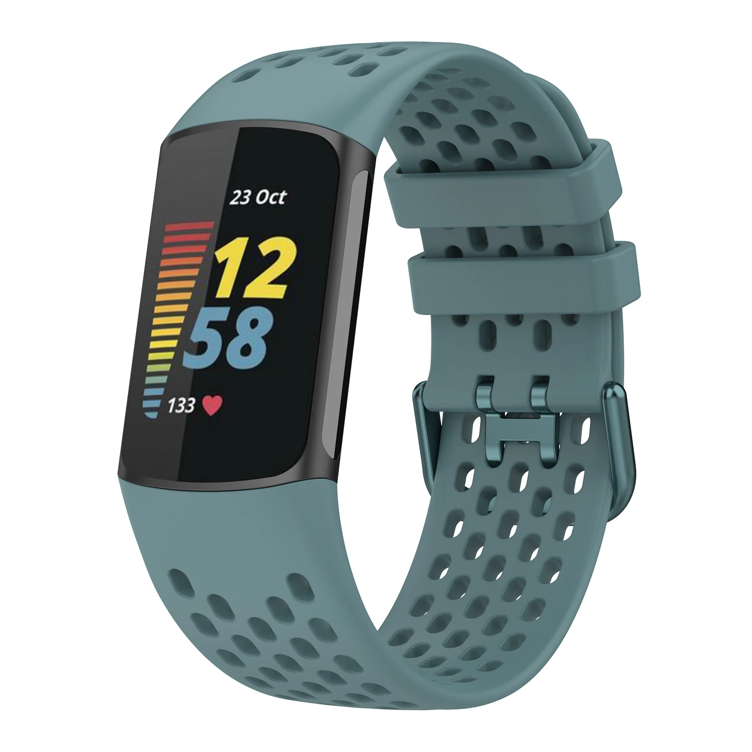 Bracelet en silicone respirant pour Fitbit Charge 5/6, bracelet de montre intelligente, bracelet de sport, accessoires de bracelet Fit Bit Charge5