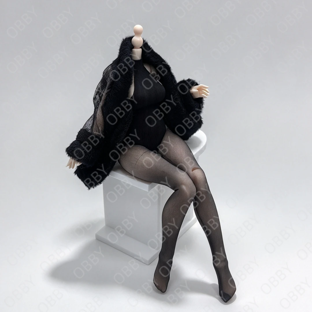 1/12 Scale Doll Clothes Sexy Faux Fur Coat Bikini Set for Snail Shell Irene Romankey Action Figure Doll Accessories