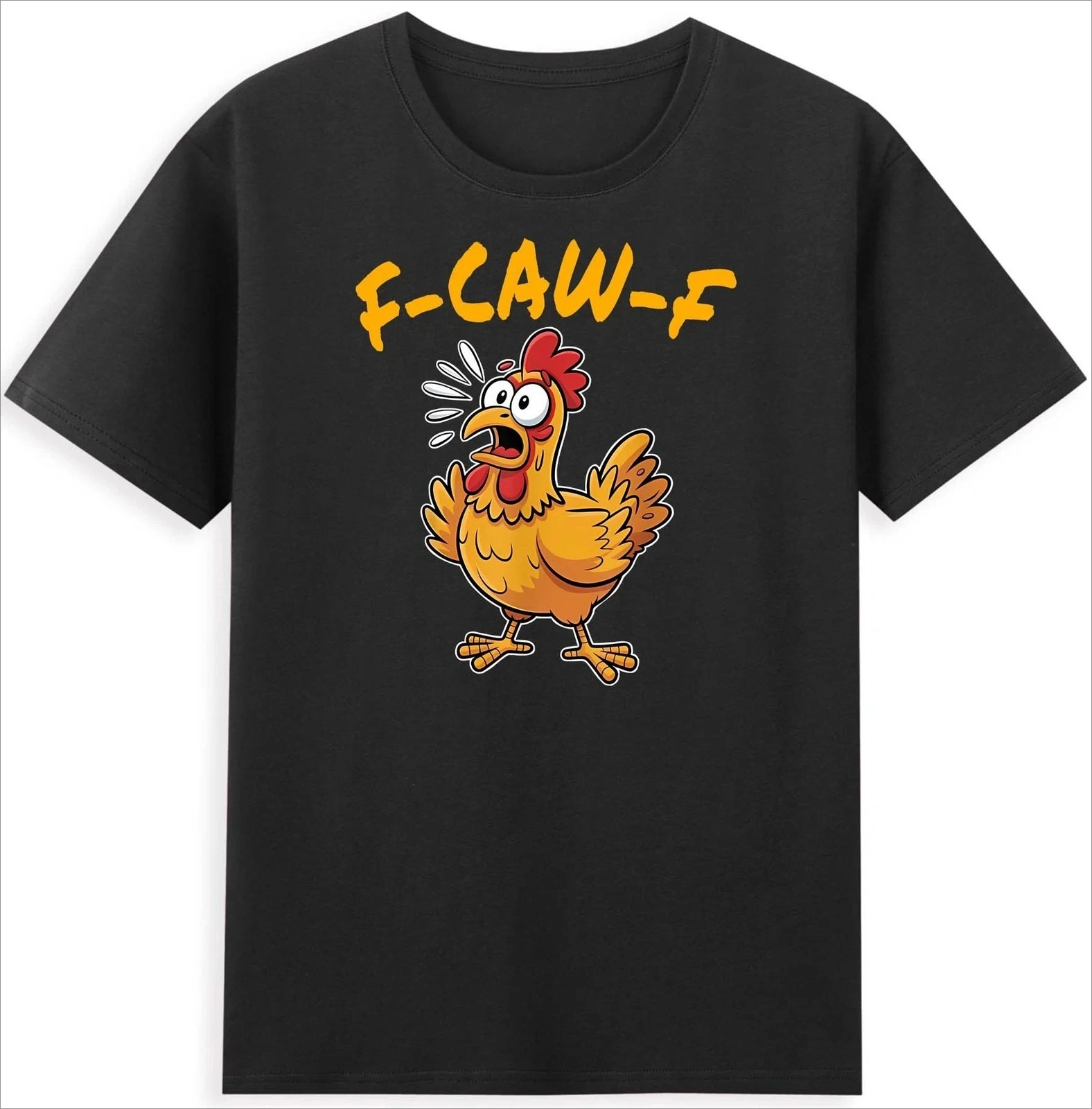 

F-caw-f Chicken Funny F Caw F Chicken Graphic Meme Quote Женская футболка в стиле ретро Удобная и дышащая модная мужская одежда