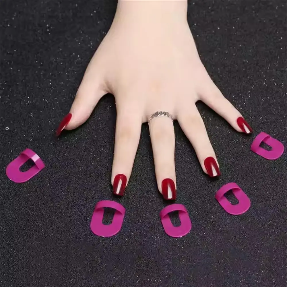 Nail Anti-Overflow Clips, Gel Nail Polish Anti-Spill Auxiliary Tool Set French Manicure Beginner Model Clips (Boxed)