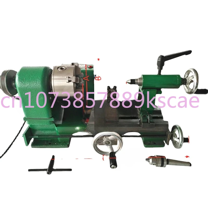 

220V/350W Micro Instrument Lathe Milling Machine 3 Jaw 80 Chuck Metal Instrument Diy Home Bench Grinder Lathe Tool