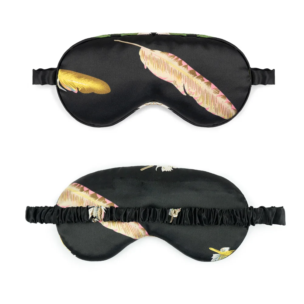 1PC Cartoon Silk Double-Side Shading EyeShade Sleeping Eye Mask Cover Eyepatch Blindfolds Eyeshade Health Sleep Shield Light