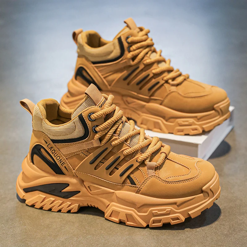 

Мужская обувь, новинка 2025, осенняя модная брендовая мужская обувь Torre на толстой подошве, повседневная светоотражающая спортивная обувь для бега, модная обувь