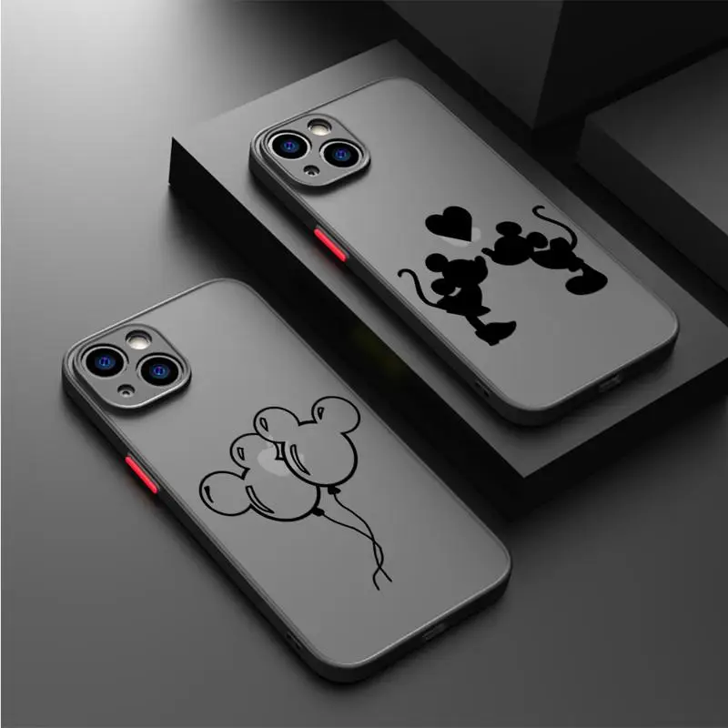 Cute Mickey Mouse Cartoon Case for Apple iPhone 14 11 13 15 12 Pro 7 XR X XS Max 8 Plus SE 2022 Phone Matte Coque