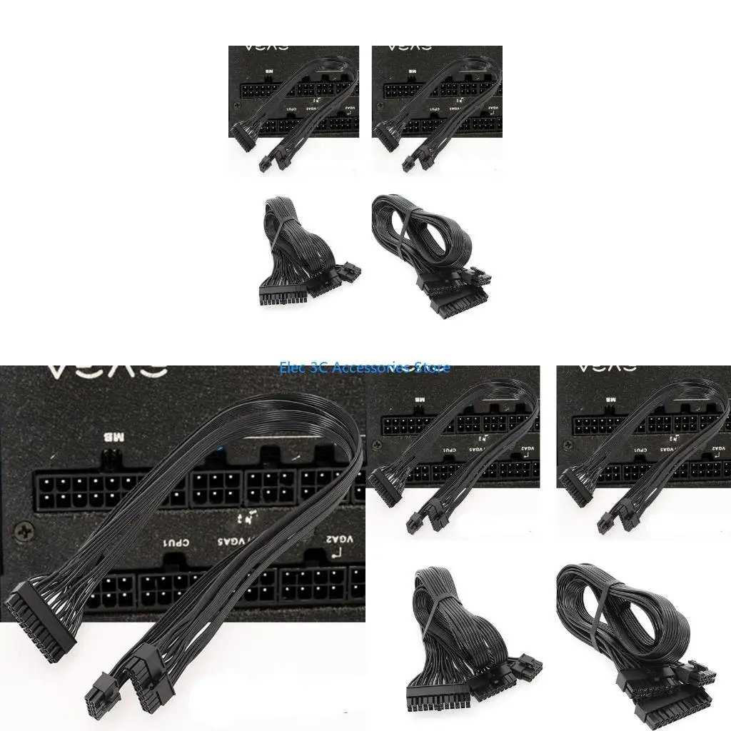 Y51A 10Pin+18Pin to 24Pin Modular Power Cable for EVGA Power Supply G+ G3 P2 T2