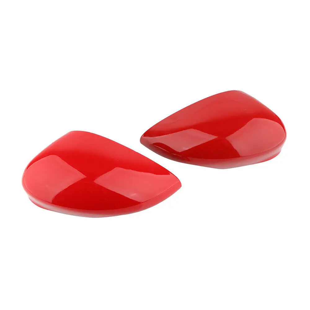 Left Right Car Side Rear View Wing Mirror Cover Caps Red For Ford Fiesta MK7 2008 2009 2010 2011 2012 2013 2014 2015 2016 2017