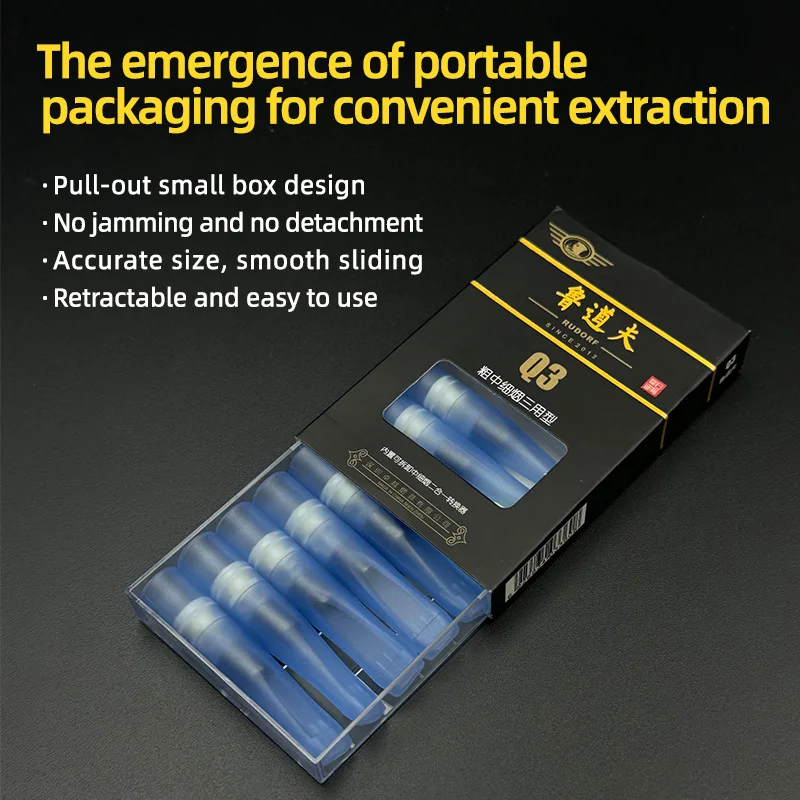 Rudolf Disposable Cigarette Filter - Triple Magnetic, Fits King/Medium/Slim, Smooth Draw & High Tar Capacity, 80pcs/Box