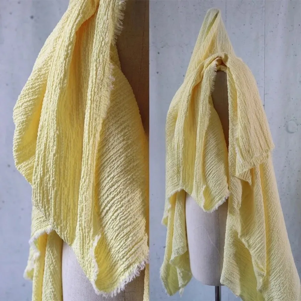 

Cotton Pleated Fabric Creative for Dress Clothing Fashion Designer Handmade Diy Sewing Material Cloth Wholesale