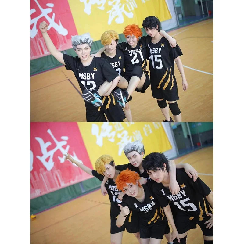 أزياء أنيمي Haikyuu التأثيرية MSBY Black Jackal زي نادي الكرة الطائرة هيناتا شويو كيوومي ساكوسا كوتارو بوكوتو ملابس رياضية