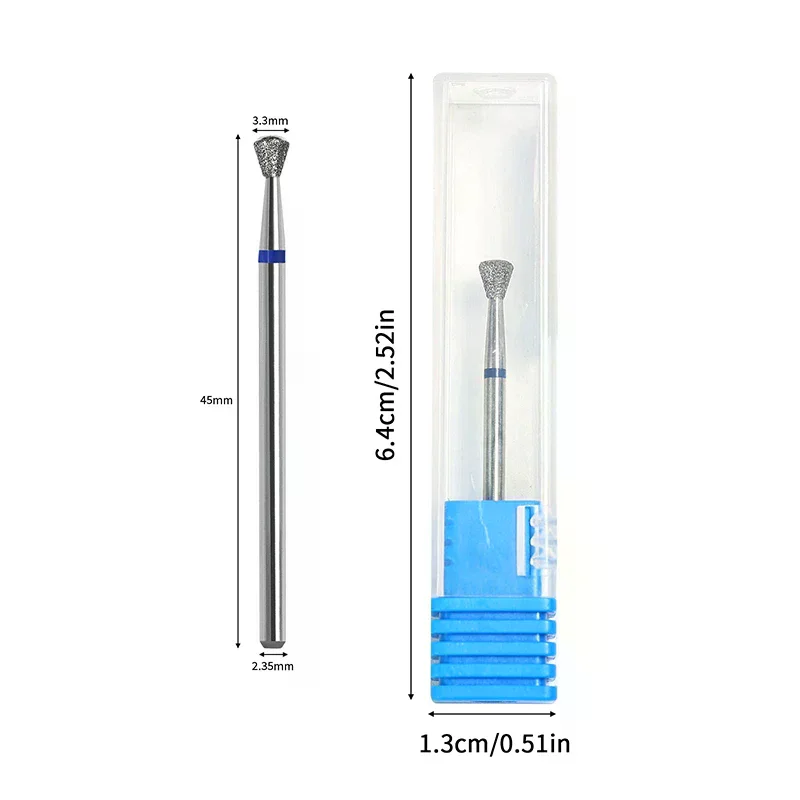 Fresa, brocas para uñas calvas, accesorio de manicura, broca para uñas, herramientas para quitar cutículas
