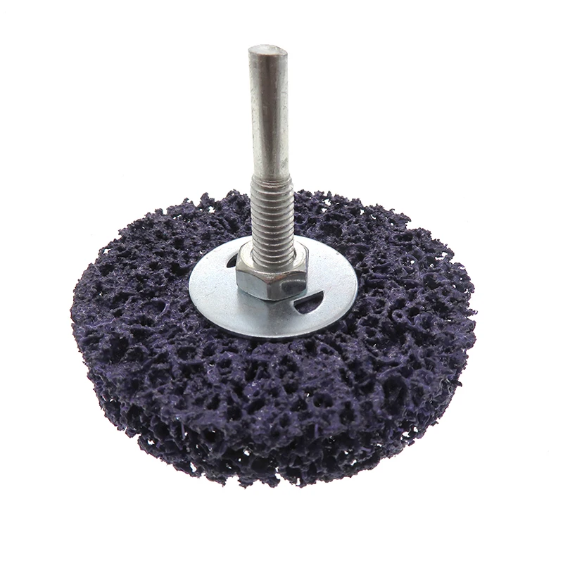 2/3/4 Zoll Korallenstreifen-Scheibe 6mm Schaft 1 Stk. Reinigungs-Polystreifen-Rad Schleifscheibe für Winkelschleifer zum Entfernen von Rost und Farbablösungen