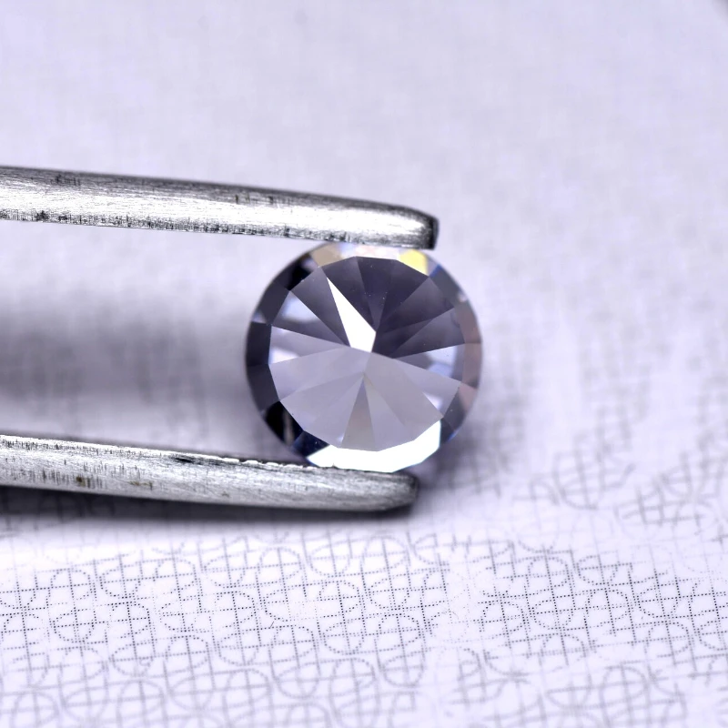 Synthetischer Edelstein Top Crushed Ice Cut Kubischer Zirkonia Runde Form Lavendelfarbe 4K Schliff 5A+ Qualität für Schmuckherstellung – Detail 6