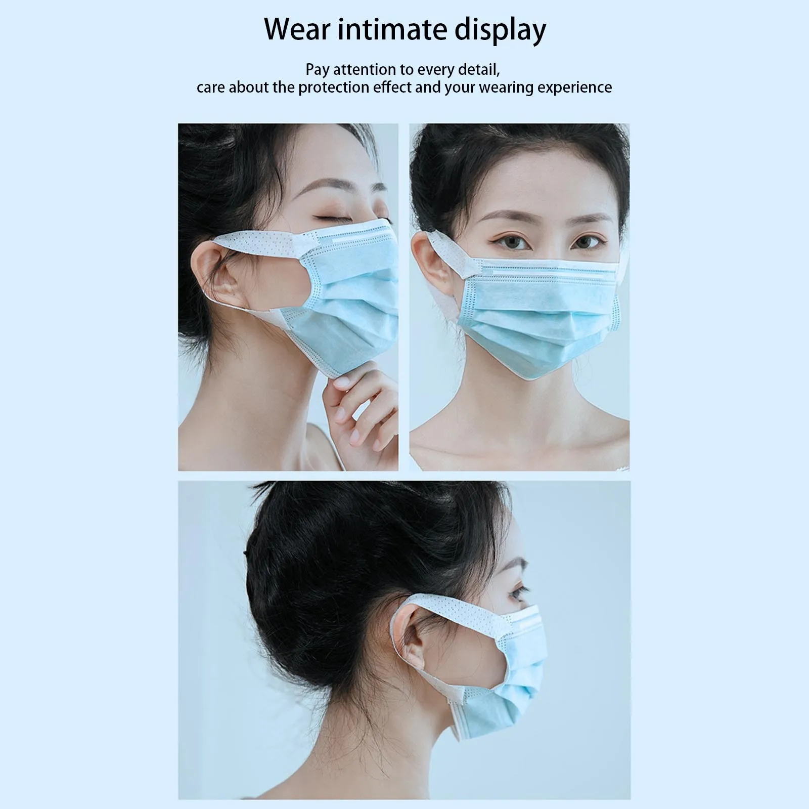 50PCS Disposable Mask Protective Breathable Unisex Mask Adult Protective Mask