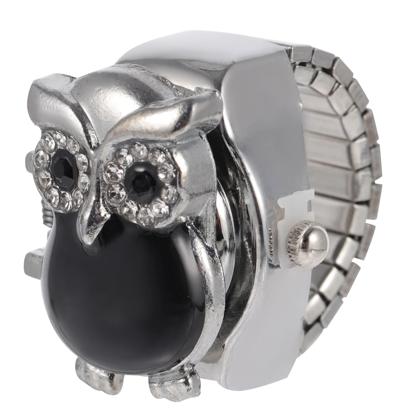 

Owl Ring Watch Zinc Alloy Vintage Small Watches Fashionable Casual Retro Rings for Daily Wear Owl Pattern Decorative Accessories